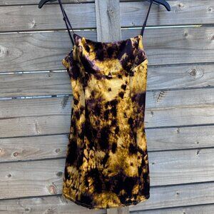 Urban Outfitters Tie-Dye Velvet Mini Dress – S